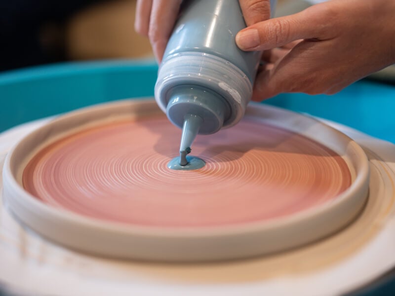 Ceramic painting and glazing